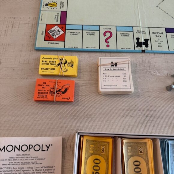 vintage 1971 Parker Brothers Monopoly - Picture 4 of 11